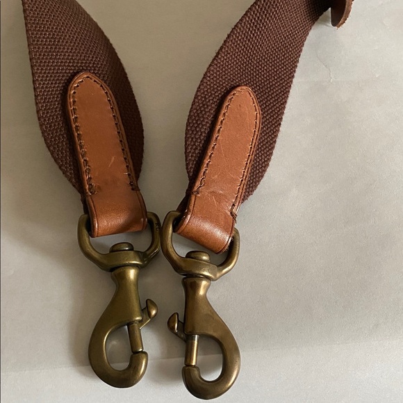 Mens Vintage Polo Ralph Lauren Brown Leather Strap crossbody laptop saddle bag - Picture 4 of 7